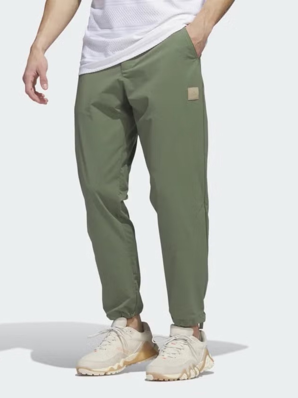 Adidas Men's Olive Green Casual Track Pants